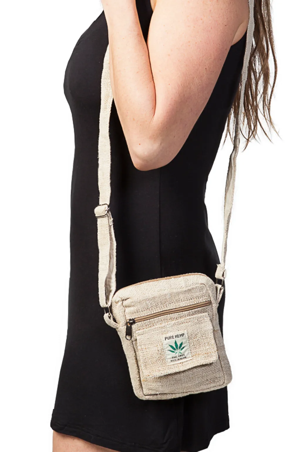 Ark Fair Trade Hemp Small Crossbody Bag Natural