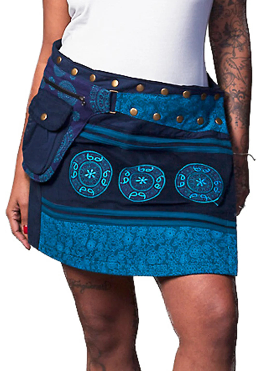 Salinas Mini Skirt O/S Turquoise - Main Image