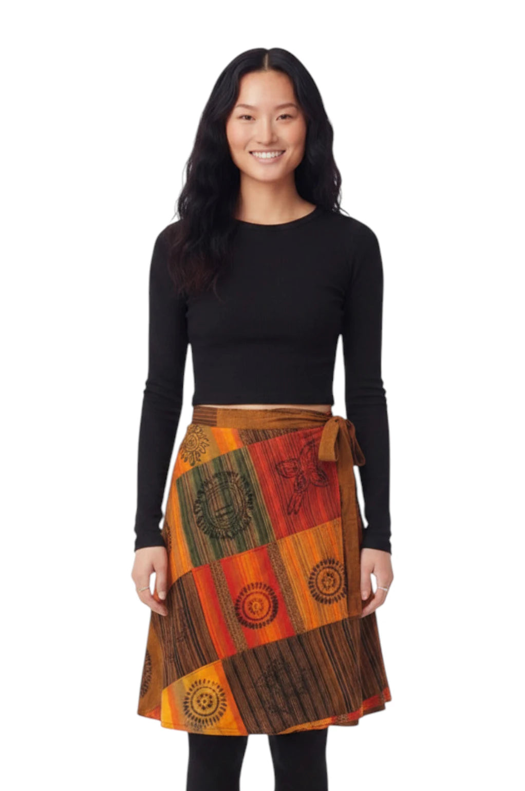 Patchouli Short Wrap Skirt