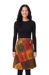 Patchouli Short Wrap Skirt