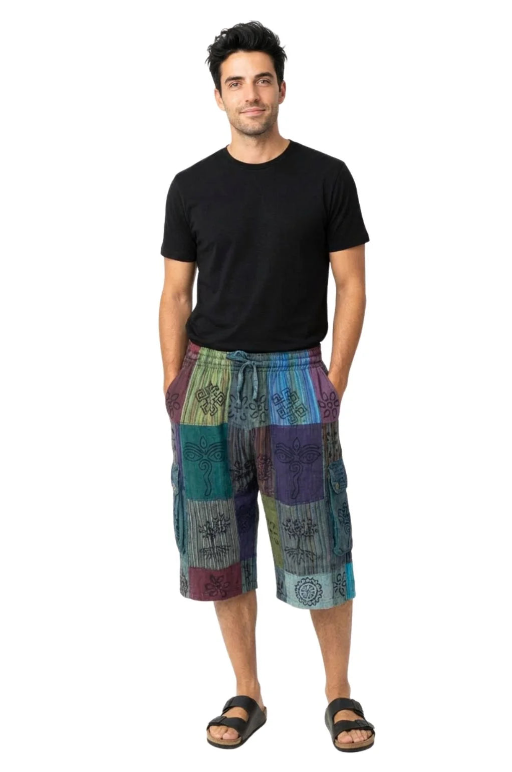 Enzo Patchwork Shorts