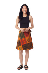 Patchouli Short Wrap Skirt