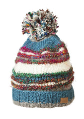 Swool Stripe Pompom Hat