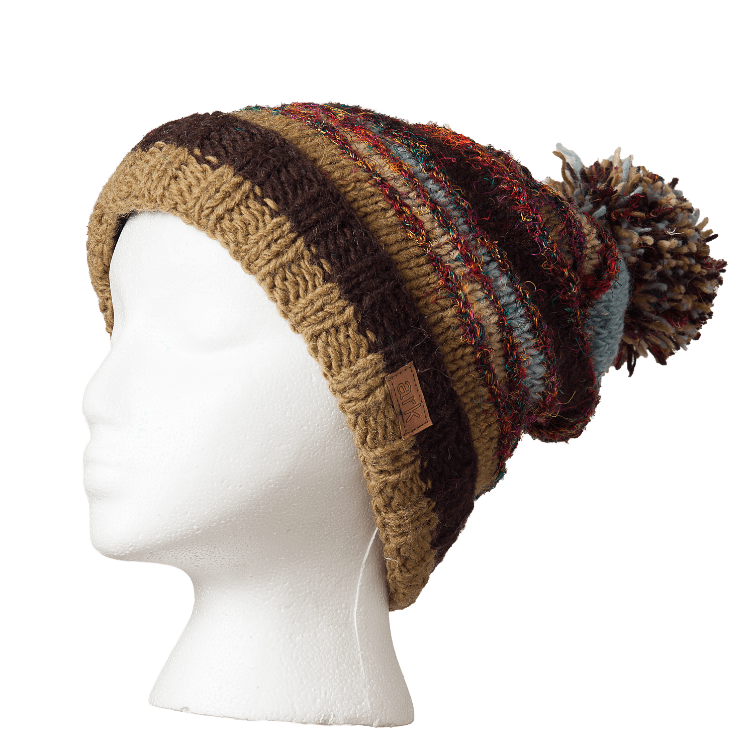 Swool Stripe Pompom Hat - Ark Fair Trade