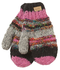 Swool Stripe Mittens - Ark Fair Trade